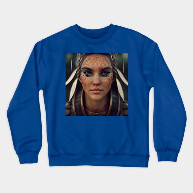 Viking Shield Maiden Crewneck Sweatshirt by Grassroots Green